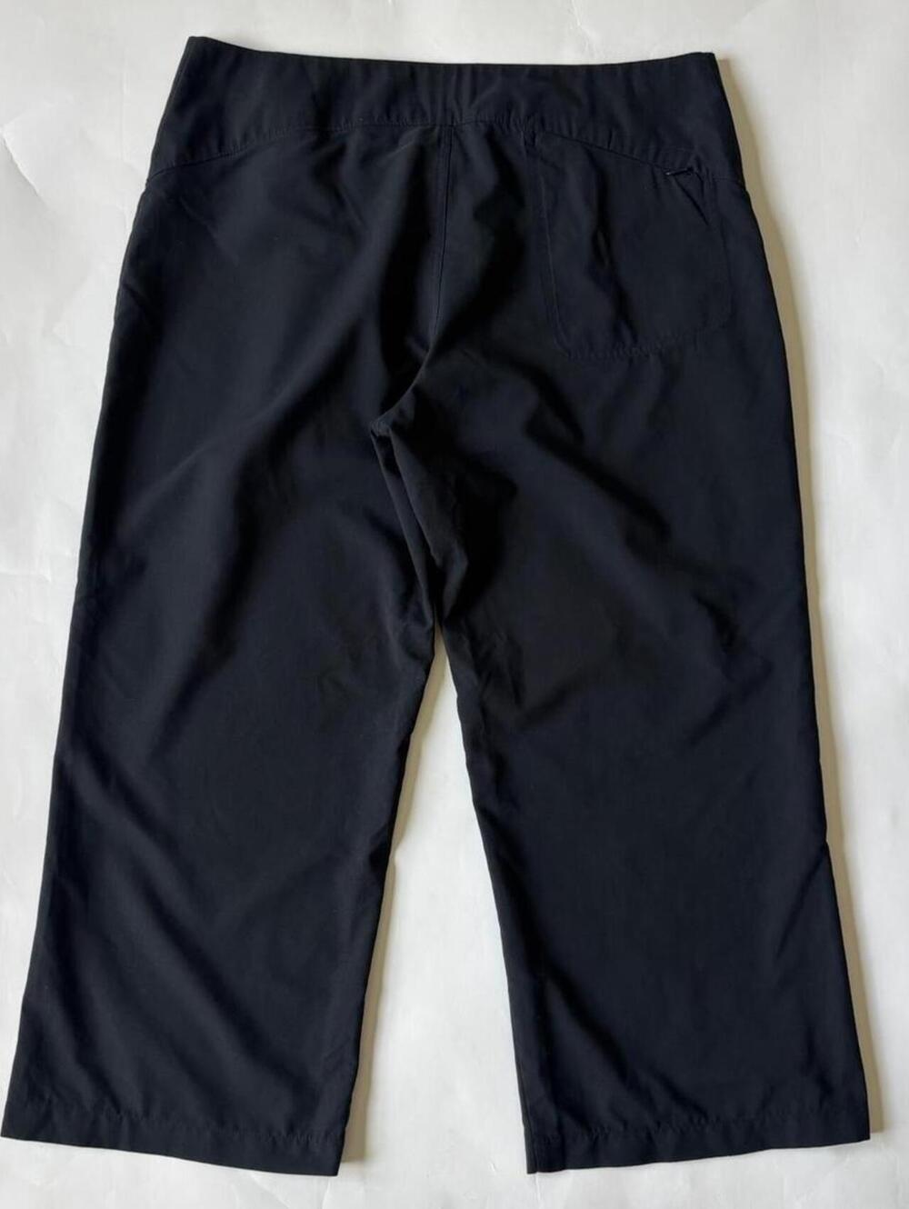 PATAGONIA BLACK WIDE LEG CROPPED PANTS 10 - Picture 3 of 8